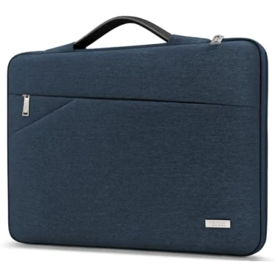 Abbildung von TECOOL 14 Zoll Laptop Tasche Hülle Laptoptasche für Lenovo HP Dell Acer Asus Notebook Chromebook, 15 MacBook Air M2 Wasserdicht Notebooktasche Stoßfestes Schutzhülle, Denim Blau
