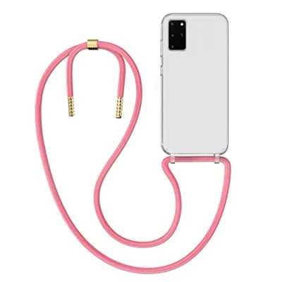Abbildung von MyGadget Handykette für Samsung Galaxy S20 Plus [ Hülle mit Band abnehmbar &amp; verstellbar ] Handyhülle Handyband zum Umhängen Schnur Case Schutzhülle Rosa