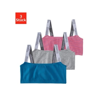 Abbildung von Bench 3 PACK Bustier für Kinder, Größe: 134/140, Blue/grey