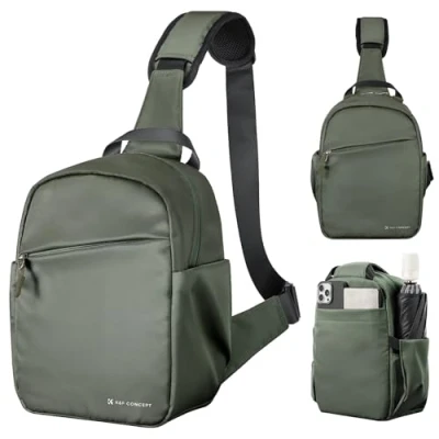 Abbildung von K&amp;F Concept Kameratasche, Kamera Sling Tasche Schultertasche Fotorucksack Klein, Wasserdichter Kamerarucksack, Verstellbarer Schultergurt Rucksack für DSLR/SLR Objektiv