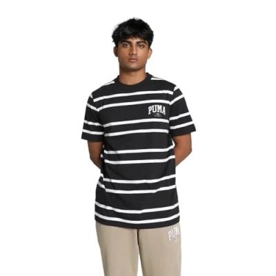 Abbildung von Puma Unisex Squad Stripe AOP Tee T Shirts, Schwarz, L EU