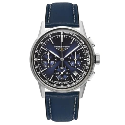 Abbildung von Bauhaus 2376 3 Herrenuhr Aviation Chronograph Dunkelblau