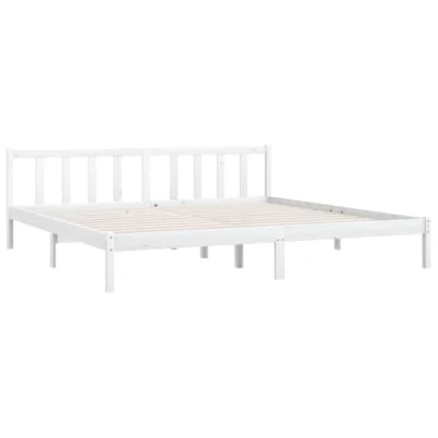 Abbildung von vidaXL Bettgestell Massivholzbett Kiefer Weiß 200x200 cm Bett