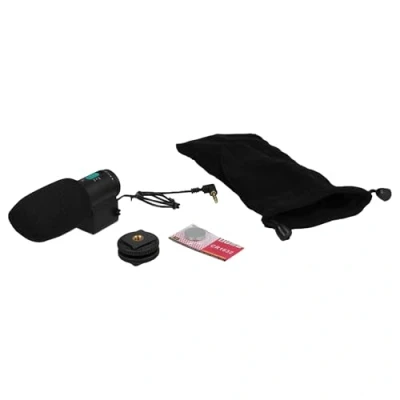 Abbildung von vhbw externes Stereo Mikrofon kompatibel mit Canon EOS 5D Mark II, III, 7D, 50D, 550D, 500D, 60D,600D.