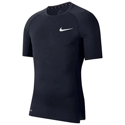 Abbildung von Nike Herren Pro T Shirt, Obsidian/White, 2XL