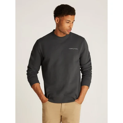 Abbildung von Tommy Jeans Linear CREW Sweatshirt, Herren, Größe: 50, Washed black