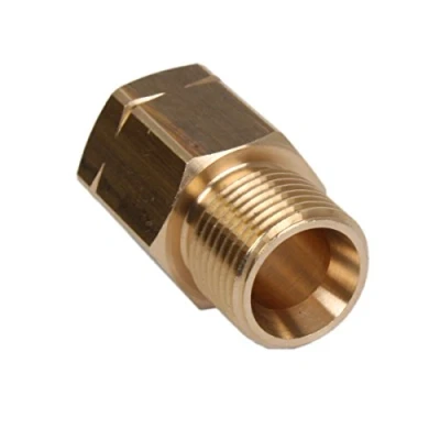 Abbildung von Reduzierstück lang 3/8&quot; links Innengewinde auf rechts Außengewinde (Gasverbindungsstück Gasadapter)