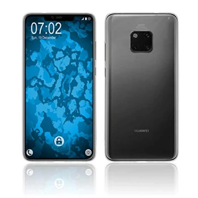 Abbildung von PhoneNatic Case kompatibel mit Huawei Mate 20 Pro Crystal Clear Silikon Hülle transparent Cover