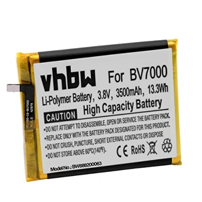 Abbildung von vhbw Akku kompatibel mit Blackview BV7000, BV7000 Pro Handy Smartphone Telefon (3500mAh, 3,8V, Li Polymer)