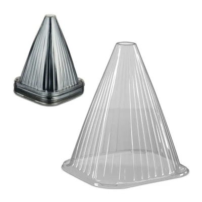 Abbildung von Relaxdays Pflanzenhut, 32er Set, Schneckenschutz, Frostschutz, HxBxT: 22 x 19 cm, Pflanzenschutzhauben PVC, grau