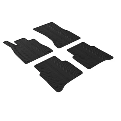 Abbildung von Gledring 0513 Fußmattensatz Gummi vorne und hinten 4 schwarz 750mm 550mm