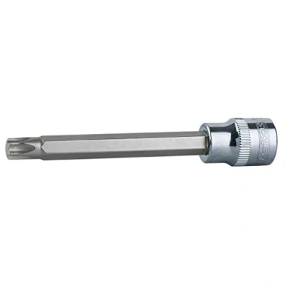 Abbildung von KS TOOLS 918.1645 Steckschlüsseleinsatz DIN3120, ISO1174 T30 Chrom Vanadium Stahl Torx gerändelt