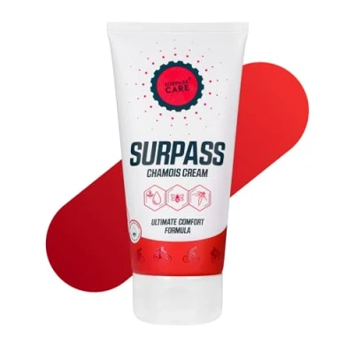 Abbildung von SURPASS Chamois Creme 96% Natürlich, Anti Chafing Gesäßcreme Radfahren, Gegen Wundscheuern und Entzündungen, Friction Creme, Fahrrad Sitzcreme Enthält Eukalyptusöl 170ml