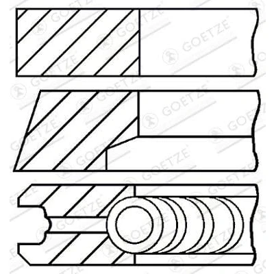 Abbildung von GOETZE ENGINE 08 529300 00 Kolbenringsatz 82
