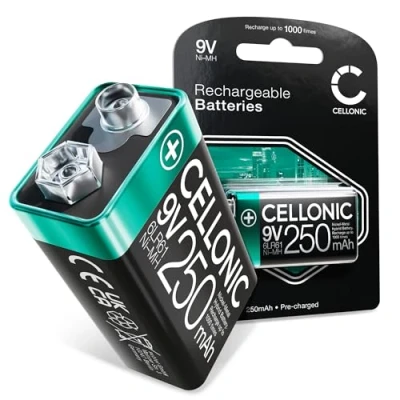 Abbildung von CELLONIC® 9V Akku Batterien 250mAh vorgeladen, Lange Lebensdauer 1x / E Block 6F22 6LR61 AM 61