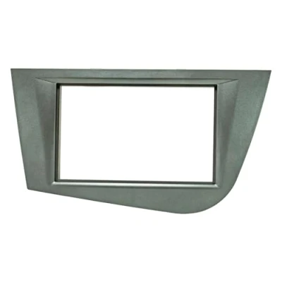 Abbildung von tomzz Audio 2449 027 Doppel DIN Radioblende kompatibel mit Seat Leon 2 (1P) 2005 bis 2012 graumetallic