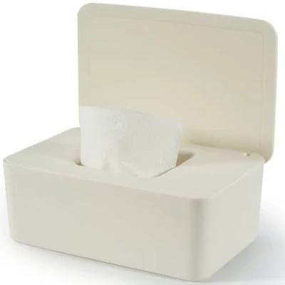 Abbildung von Feuchttücher Box für Baby, Feuchttuchbox Feuchtes Toilettenpapier, Feuchte Tücherbox Grün Aufbewahrungsbox mit Deckel Hält Die Tücher, Feuchtpapierbox Zuhause und Büro