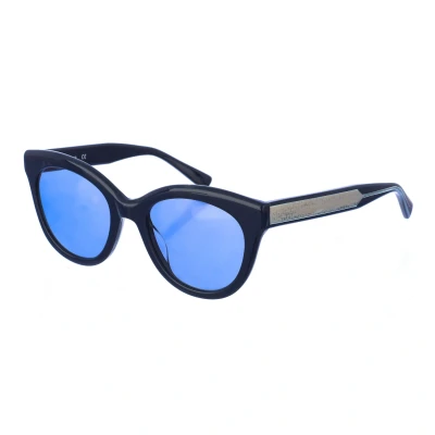 Abbildung von LONGCHAMP Damen LO698S 400 Sonnenbrillen Plastik Blau Rund Schattiert