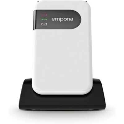 Abbildung von emporiaSIMPLICITY 2G Seniorenhandy ohne Vertrag, Tastenhandy mit Notruftaste, Senioren Mobiltelefon, Große Tasten, Einfache Bedienung, Schnellwahltasten, Hörgerätekompatibel, Weiß
