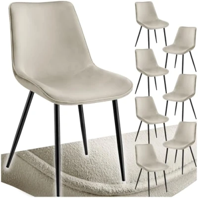 Abbildung von tectake Esszimmerstuhl Monroe (8er Set, 8 St), Gepolstert