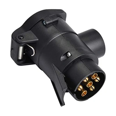 Abbildung von Adapter 7 Auf 13,Adapter Ersatz Anhängerkupplung,Anhänger 13 Polig,Anhänger Konverter,7 Bis Pin 12V Auto Anhänger Stecker Steckdose Konverter Caravan Anhängerkupplung
