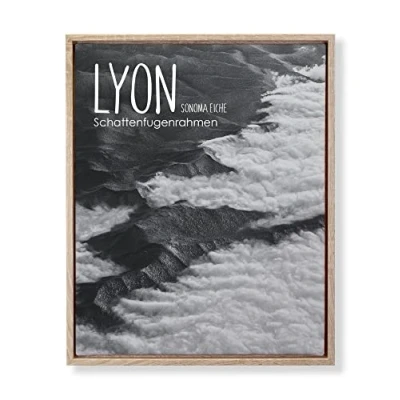Abbildung von BIRAPA Lyon Keilrahmen für Canvas 100x100 cm in Sonoma Eiche, Rahmen Leinwände, Leerrahmen Leinwand, Schattenfugenrahmen Keilrahmen, Leinwand