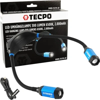 Abbildung von TECPO LED Umhängelampe 6500K 300 Lumen Buchlampe Leselampe Leselicht Nackenlicht