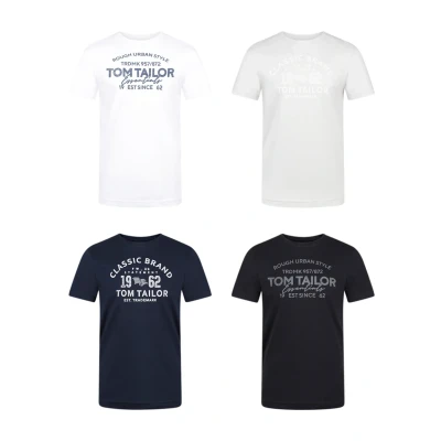 Abbildung von TOM Tailor 4 PACK Tshirt print, Herren, Größe: Medium, Lucid white
