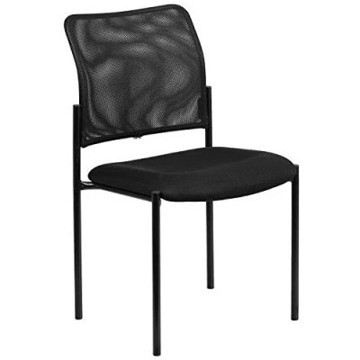 Abbildung von Flash Furniture Jana Comfort Beistellstuhl, stapelbar, Stahl, Schwarz