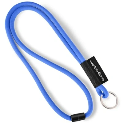 Abbildung von webbomb® Tubular Lanyard zweifarbiges Schlüsselband rund weich und lang mit Sicherheitsverschluss Schlüsselring als Schlüsselanhänger Key Chain für Ausweis Handy Schlüssel (sky blau)