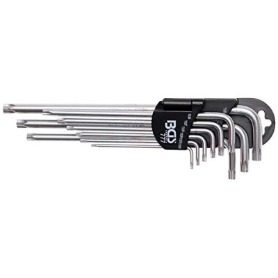 Abbildung von BGS 777 Winkelschlüssel Satz extra lang TS Profil (für Torx Plus) TS10 TS50 9 tlg.
