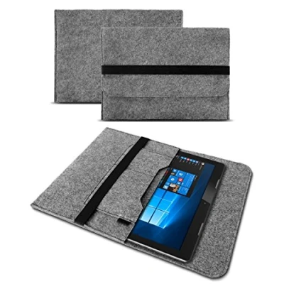 Abbildung von UC Express Sleeve Tasche für Wortmann Terra Pad 1005 1004 1062 1061 Hülle Filz Case Cover Tablet Schutzhülle, Farben:Grau