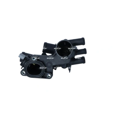 Abbildung von NRF 725238 Kühlwasserthermostat 87 mit Sensor, Dichtring Gehäuse VOLKSWAGEN: GOLF 5 Schrägheck, 6, Polo IV Schrägheck