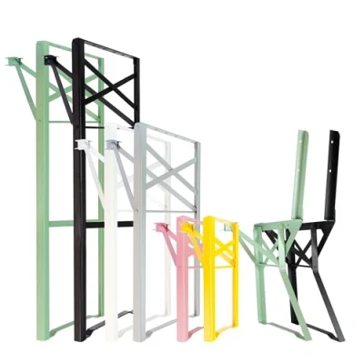 Abbildung von Natural Goods Berlin 2er Set Stehtisch Gestell klappbar (Schwarz, 105x43 cm) Metall Tischbeine im Kastenprofil für Stehtische Stabiles Tischgestell Garten, Terrasse &amp; Camping