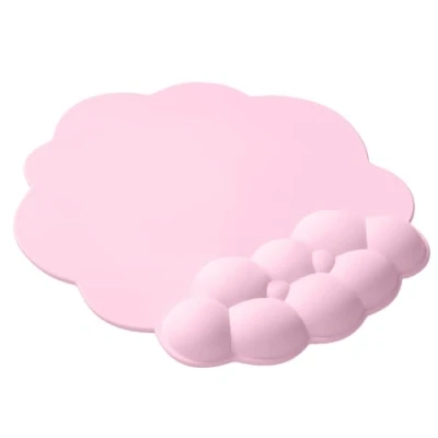 Abbildung von 3D Mauspad mit Handgelenkauflage, ergonomisches, weiches Silikon Gel Gaming Mauspad, niedlicher Corgi Hund, Anime für PC und Laptop, Rosa