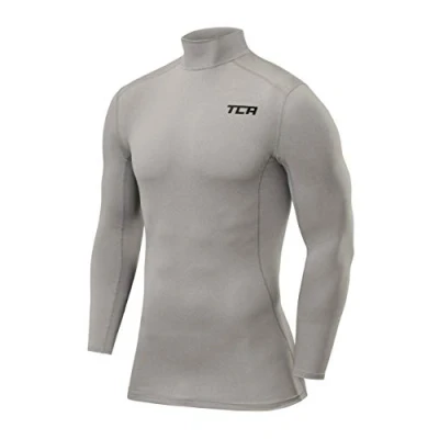 Abbildung von TCA Jungen Pro Performance Kompressions Thermoshirt, Langarmshirt mit Stehkragen Grau, 10 12 Jahre