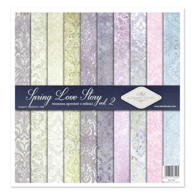 Abbildung von ITD Collection scrapbooking package 12 x inches, paper, decorative decoupage, card making, paper size 310 320 mm (Spring Love Story vol. 2, SLS060)