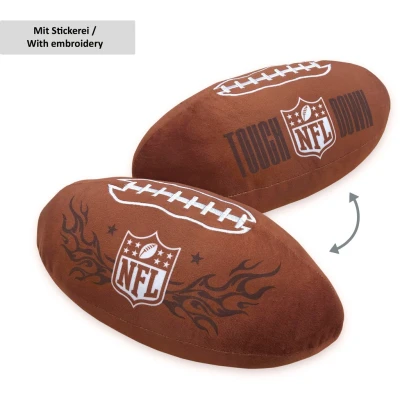 Abbildung von Herding Young Collection Dekokissen NFL Football Kissen Gr. ca. 36 ohne /Ø16,5cm Dekokissen, kinder Baby deko