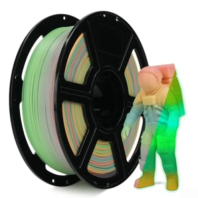 Abbildung von FLASHFORGE Glow in The Dark Rapid PLA Filament 1,75mm, Hoher Fluss Schnelles 3D Drucker Leuchtend Melody Max 500mm/s Drucken, Hohe Helligkeit und Langanhaltender Leuchteffekt