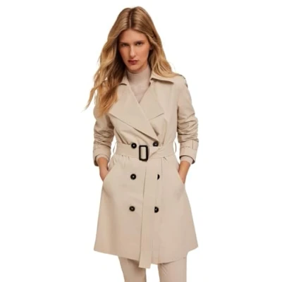 Abbildung von Motivi Doppiopetto IN Tecnico Trenchcoat, Damen, Größe: 36, Bianco