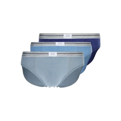 Abbildung von DIM Ultra Resist Brief 3PACK Slip, Herren, Größe: Large, Blue jean/grey/blue denim