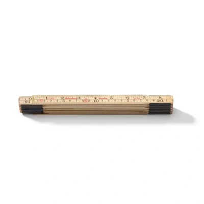 Abbildung von Zollstock 2m aus Glasbirke mit Zoll &amp; CM Einteilung I Hultafors Made in Sweden Langlebiger Holz Gliedermassstab Zentimeter Inchskala Gelenken Schwedenstahl 100504