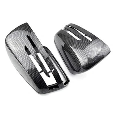 Abbildung von Autospiegelgehäuse 2X Für Mercedes Benz A W176 B W246 C W204 E W212 Cla W117 Gla X156 Glk X204 Cls Klasse W218 Echt Carbon Rückspiegelkappe Spiegelkappen (Farbe : fiber A)