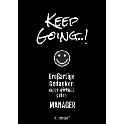Abbildung von Notizbuch für Manager: Originelle Geschenk Idee [120 Seiten liniertes DIN A4 blanko Papier]