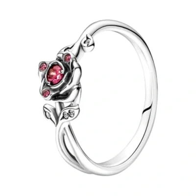 Abbildung von PANDORA Disney Die Schöne und das Biest Rose Ring in Sterling Silber mit Zirkonia, Gr. 58, 190017C01 58