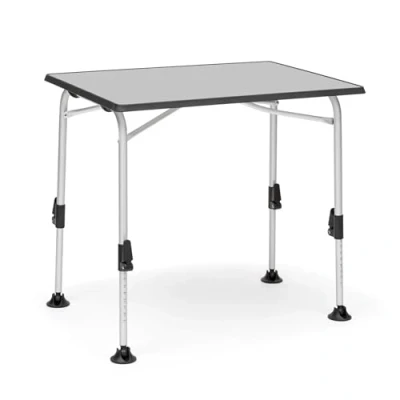 Abbildung von BERGER Ivalo 1 Campingtisch Klapptisch Höhenverstellbar 80 x 60 cm Alu Klappbar Camping Tisch Gartentisch Falttisch Esstisch Balkon Garten Terrasse