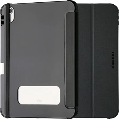 Abbildung von OtterBox React Folio Hülle für iPad 10,9&quot; (10. gen 2022), stoßfeste, sturzsichere, ultradünne Schutzhülle, nach Militärstandard getestet, Schwarz