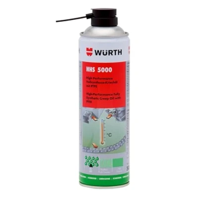 Abbildung von Würth HHS® 5000 Haftschmierstoff, 500 ml, Synthetisch mit PTFE, Hohe Viskosität, Gramm, Korrosionsschutz, Hochtemperaturbeständige Schmierung, Ideal für Versteckte Schmierstellen