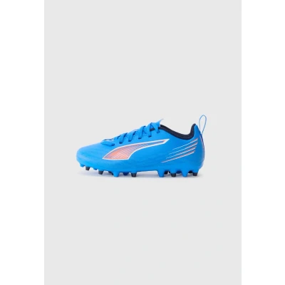 Abbildung von Puma Ultra 6 PLAY MG Unisex Fußballschuhe Indoor für Kinder, Größe: 33, blue/white/glowing red Schuhe