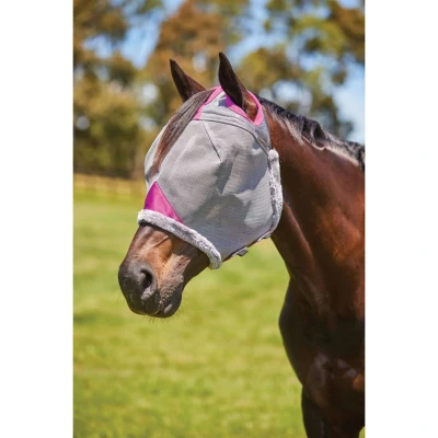 Abbildung von Weatherbeeta Fliegenmaske Comfitec Deluxe Durable Mesh Grau/Lila Warmblut Agradi.deVerkauft von Agradi